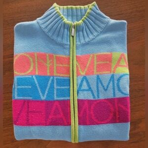 Neve Designs Allegra Amo Full Zip Ski Cardigan Small Wool Blend Cozy Gift